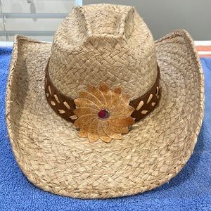 Bullhide Western Cowgirl Hat Sunset Natural Size S Brim 3 1/2” NWT
